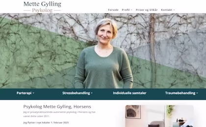 Billede af Mette Gyllings hjemmeside. (1)